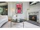 Inviting living area featuring a cozy fireplace and stylish decor accents at 928 Boudreau Ct, Atlanta, GA 30328