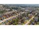 Expansive aerial view of a residential area with mature trees and well-kept homes at 3521 Kittery Dr, Snellville, GA 30039