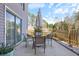 Inviting patio with a glass table and chair set, great for relaxing outdoors and entertaining at 566 Trillum Sw Ct, Marietta, GA 30008