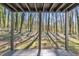 This shaded back deck is the perfect place to relax and admire the natural surroundings at 5075 S Woodbridge Trl, Stone Mountain, GA 30088