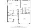 Detailed first floor plan showcasing the layout of the home, including room dimensions and flow at 6441 Oakhurst Pl, Fairburn, GA 30213