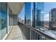 The condo’s balcony offers panoramic cityscapes and creates a relaxing retreat above the city at 1080 Peachtree Ne St # 2005, Atlanta, GA 30309