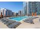 A luxurious pool with plenty of lounge seating and high-rise views at 1080 Peachtree Ne St # 2005, Atlanta, GA 30309