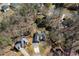 Aerial view of a residential neighborhood featuring lush trees and well-maintained homes at 1129 Annie Sw Ln, Mableton, GA 30126