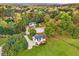 Aerial view of two-story home on a sprawling lot with mature trees, showcasing neighborhood landscape at 5077 Fieldview Dr, Douglasville, GA 30135