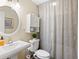 Well-lit bathroom features a pedestal sink, decorative mirror, and a shower, providing a clean and functional space at 794 Ralph Mcgill Ne Blvd # 8, Atlanta, GA 30312