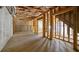 Unfinished basement with wood framing, concrete walls, and visible ceiling insulation at 1536 Granby Ln, Locust Grove, GA 30248