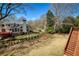 Expansive backyard featuring a well-maintained lawn and mature trees, offering a serene outdoor space at 8005 Sweet Creek Rd, Johns Creek, GA 30097