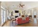 Inviting living room with built-in shelving and fireplace provides a cozy atmosphere at 8005 Sweet Creek Rd, Johns Creek, GA 30097
