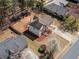 Aerial view of property with a large yard, patio, and driveway at 924 Evian Nw Dr, Kennesaw, GA 30152
