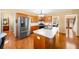 Spacious kitchen with stainless steel appliances and center island at 924 Evian Nw Dr, Kennesaw, GA 30152