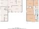 Floorplans of the first and second floors of the home; first floor features kitchen, living room, and Gathering room at 5221 La Paloma Sw Dr, Lilburn, GA 30047