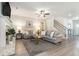 Spacious living room with fireplace, hardwood floors, and ample seating for comfortable gatherings at 2320 Ridge View Dr, Loganville, GA 30052