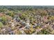 Aerial of a quiet neighborhood with mature trees and beautiful surroundings in a suburban area at 3087 Alston Dr, Decatur, GA 30032