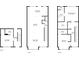 Floor plan showing the layout of the three floors with living room, kitchen, and bedrooms at 269 Castleberry Station Dr, Atlanta, GA 30313