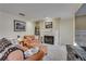 Comfortable living room showcases fireplace, TV and stylish décor at 330 Teal Ct, Roswell, GA 30076