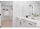 Bright bathroom with double vanity, modern fixtures, and entry to the walk-in closet at 508 Red Terrace, Marietta, GA 30060