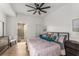 This bedroom with an ensuite bath offers a harmonious blend of comfort and privacy at 1080 Peachtree Ne St # 1909, Atlanta, GA 30309
