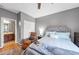 Cozy bedroom features an ensuite bathroom, providing convenience and privacy for the homeowner at 1222 Poston Se Pl, Smyrna, GA 30080