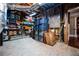 Unfinished basement space with exposed ceiling, storage shelves, and visible utility connections at 268 Hanson Way, Marietta, GA 30064