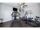 Functional home gym featuring a treadmill, elliptical, and strength training equipment at 6616 Aria Village Dr, Atlanta, GA 30328