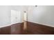 Bedroom with hardwood floors, fresh paint, and a large closet at 931 New Bedford, Marietta, GA 30068