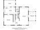 Detailed first floor plan showing kitchen, living room, dining room and sunroom layout at 435 Collier Nw Rd, Atlanta, GA 30309