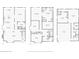 Floor plans of basement, first floor, and second floor featuring dimensions and room names at 2108 Main Nw St, Atlanta, GA 30318