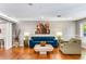 Inviting lobby featuring a blue sofa, modern art, and elegant decor, offering a stylish communal space at 244 13Th Ne St # 302, Atlanta, GA 30309