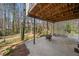 View of covered back patio and wooded yard showcasing outdoor living space at 1522 Wood Valley Dr, Marietta, GA 30066