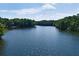 Beautiful lake view surrounded by lush trees under a partly cloudy sky at 3605 Wood Valley Ne Ct, Brookhaven, GA 30319