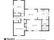 Home floor plan showing the layout of the primary bedroom, bathroom, kitchen, dining room, laundry room and living room at 966 Tilden Nw St, Atlanta, GA 30318