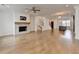 Spacious living area connecting the living room, staircase, and kitchen at 1273 Harvest Park Ln, Suwanee, GA 30024