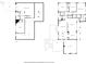 Floor plans for the first and second floors detailing the layout of bedrooms, living areas, kitchen, and garage at 2173 Lebaron Ne Dr, Atlanta, GA 30345