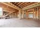 Spacious living room under construction with exposed wood framing, high ceilings, and natural light at 2983 Habersham Nw Ct, Atlanta, GA 30305