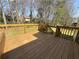 Wooden deck with wooden railing offers a great place to enjoy the outdoors at 2917 High Brook Se Way, Conyers, GA 30094