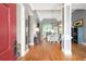Elegant foyer with hardwood floors and views of the living room's vaulted ceilings at 1976 Hedge Brooke Nw Trl, Acworth, GA 30101