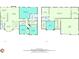 Detailed floor plan showcasing two floors, including bedrooms, living areas, kitchen, and garage at 3031 Clove Tree Ln, Woodstock, GA 30189