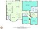 Floor plan of the house showing the layout of bedrooms, kitchen, living room at 3031 Clove Tree Ln, Woodstock, GA 30189