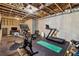 Basement gym with workout equipment on rubber floor at 3845 Williams Point Dr, Cumming, GA 30028