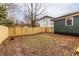 Backyard view of a wood fence with a grass and dirt yard at 973 Parsons Sw St, Atlanta, GA 30314