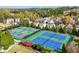 Enjoy tennis on well-maintained courts surrounded by lush landscaping, perfect for recreation and fitness at 3660 Lake Pass Ln, Suwanee, GA 30024