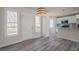 Bright breakfast nook with updated kitchen in the background at 186 Brandi Dr, Hiram, GA 30141