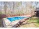 A fenced swimming pool with a concrete deck in a backyard at 186 Brandi Dr, Hiram, GA 30141