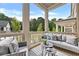 Inviting outdoor patio with comfortable seating and a view of the lush greenery at 2171 James Aly, Atlanta, GA 30345