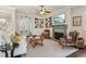 Comfortable living room with a cozy fireplace, built-in bookshelves, and stylish decor at 4224 Dogwood Bend Park, Duluth, GA 30096