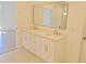 Modern bathroom features a double vanity and quartz countertop at 2078 Lyle Ave, College Park, GA 30337