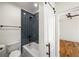 Bathroom features a blue tiled shower and tub combination at 431 Clifton Ne Rd, Atlanta, GA 30307