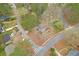 Aerial view of a neighborhood with mature trees and well-maintained roads at 4690 Big Valley Ct, Stone Mountain, GA 30083
