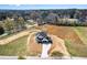 Aerial view of a beautiful new home surrounded by a large lot at 4285 Haynes Cir, Snellville, GA 30039
